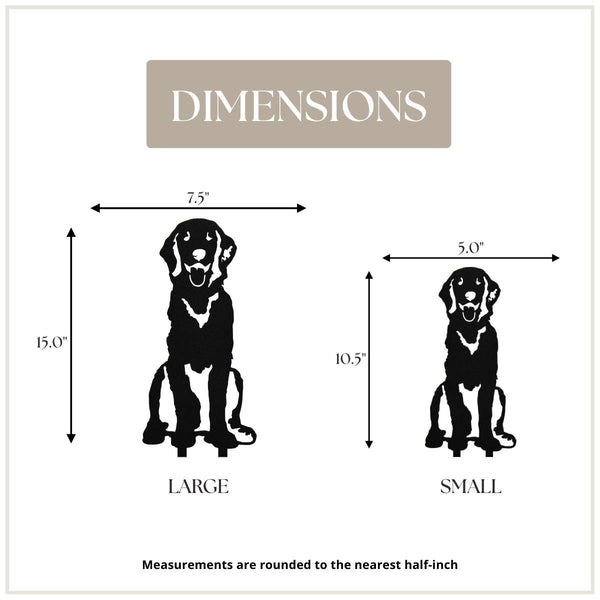 Flat Coated Retriever Metal Art Handmade Dog Silhouette Corten steel dog silhouette, matte black finish – My Metal Rescue