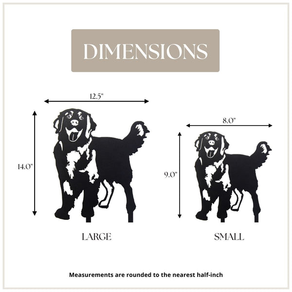 Hovawart Corten steel dog silhouette, matte black finish – My Metal Rescue