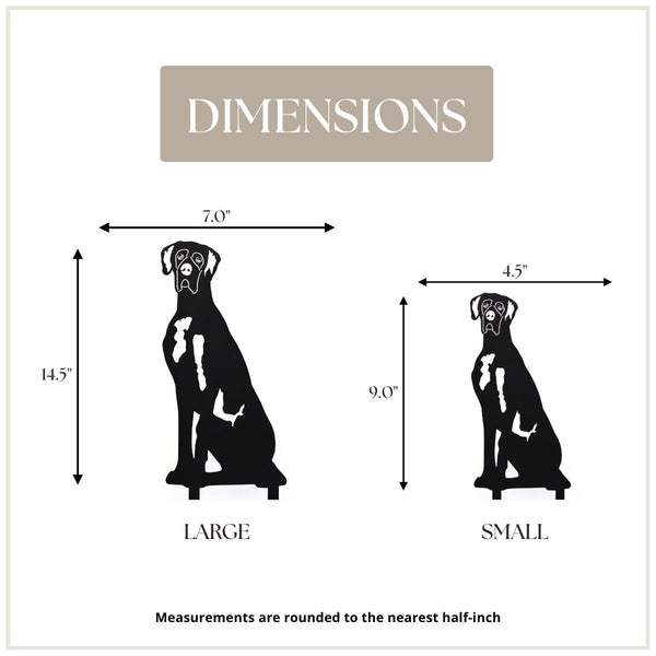 Great Dane Corten steel dog silhouette, matte black finish – My Metal Rescue
