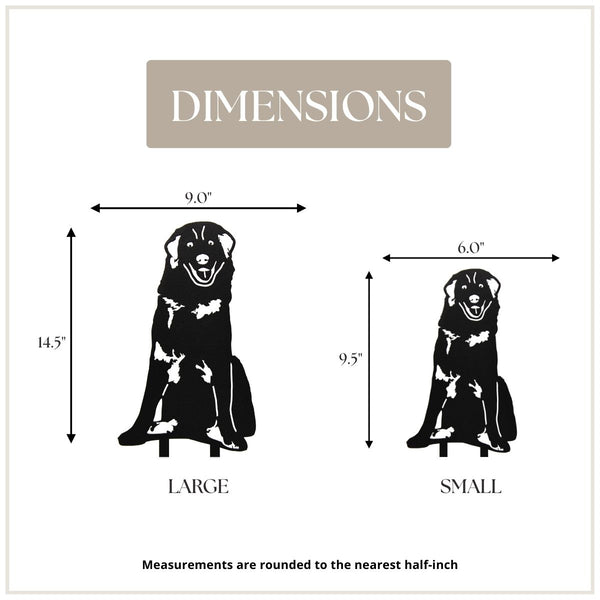 Great Pyrenees Corten steel dog silhouette, matte black finish – My Metal Rescue
