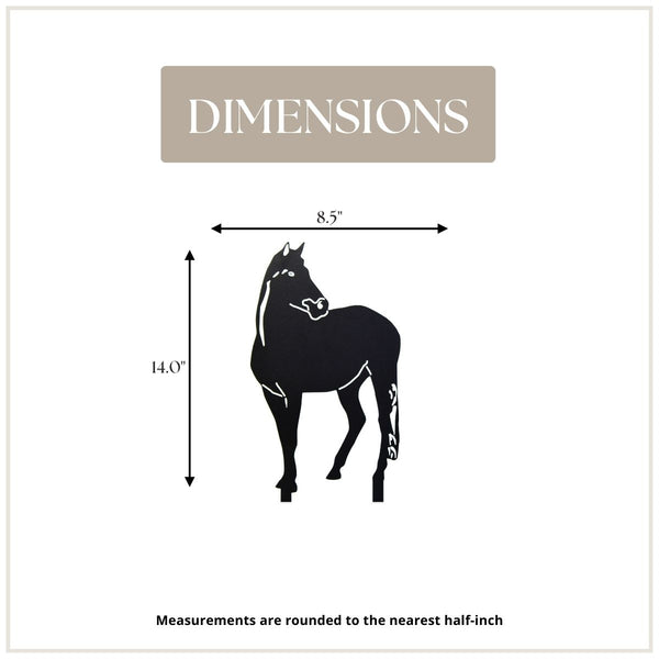 Horse Corten steel dog silhouette, matte black finish – My Metal Rescue