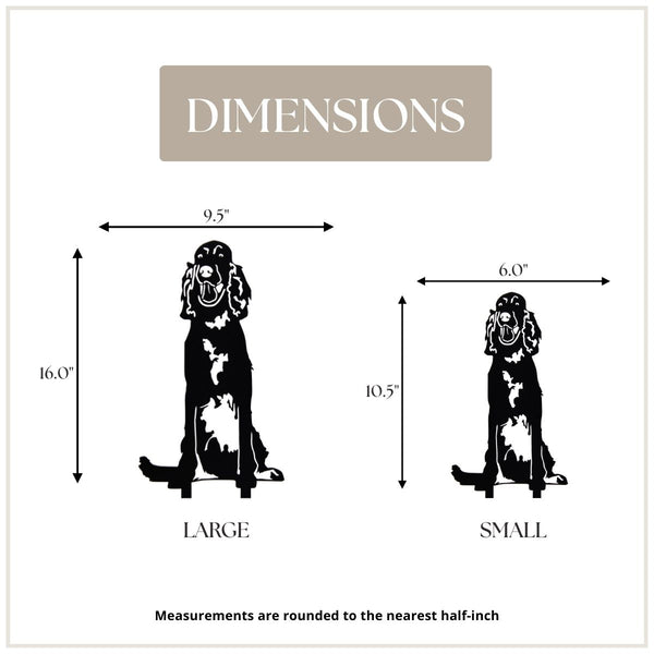 Irish Setter Corten steel dog silhouette, matte black finish – My Metal Rescue