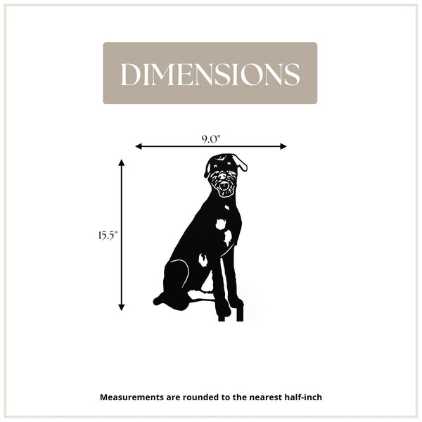 Irish Wolfhound Corten steel dog silhouette, matte black finish – My Metal Rescue