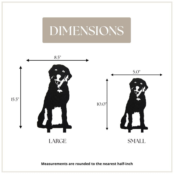 Labrador Retriever Metal Art Handcrafted Dog Décor Corten steel dog silhouette, matte black finish – My Metal Rescue