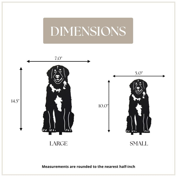 Leonberger Corten steel dog silhouette, matte black finish – My Metal Rescue