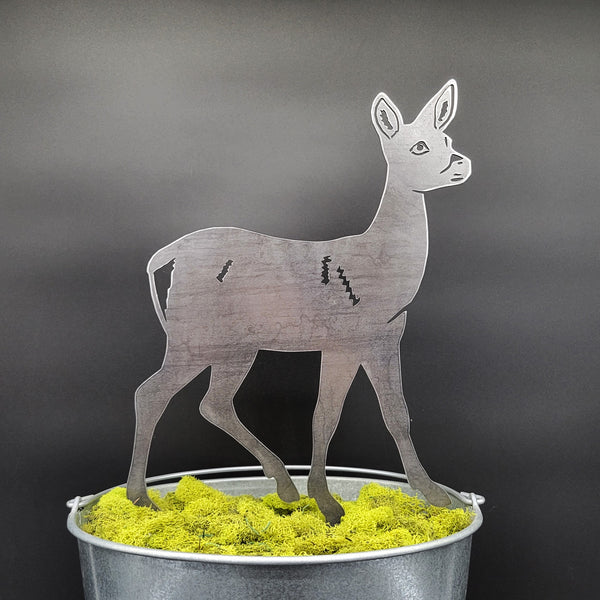 Deer Doe Corten steel dog silhouette – My Metal Rescue