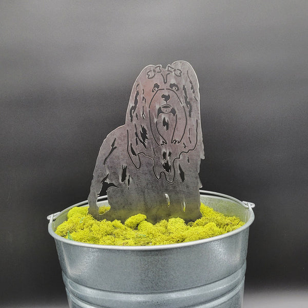 Lhasa Apso Corten steel dog silhouette – My Metal Rescue