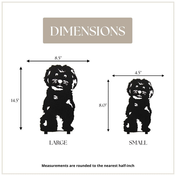 Havanese Corten steel dog silhouette, matte black finish – My Metal Rescue