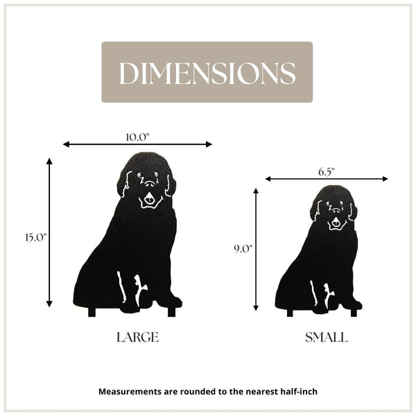 Newfoundland Corten steel dog silhouette, matte black finish – My Metal Rescue