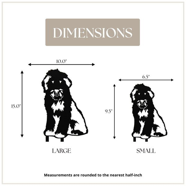 Old English Sheepdog Corten steel dog silhouette, matte black finish – My Metal Rescue