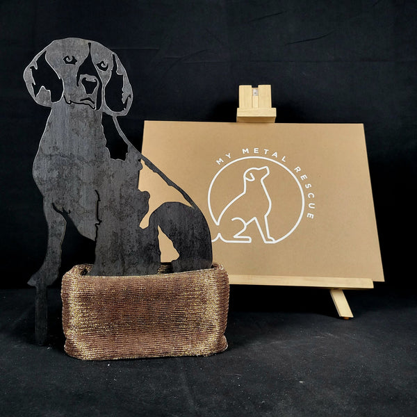 Beagle Corten steel dog silhouette – My Metal Rescue