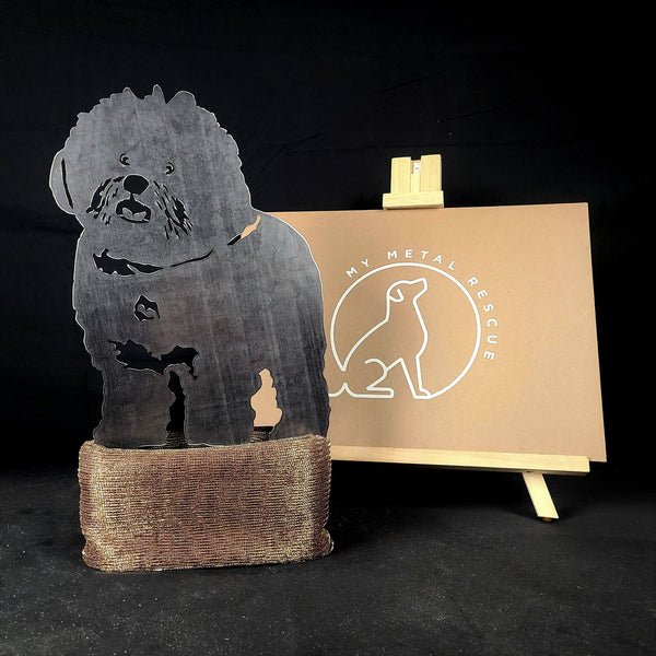 Bichon Frise Corten steel dog silhouette – My Metal Rescue