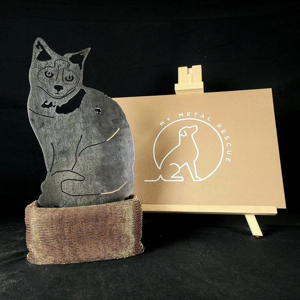 Birman Corten steel dog silhouette – My Metal Rescue