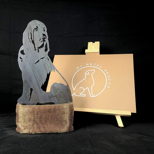 Bloodhound Corten steel dog silhouette – My Metal Rescue