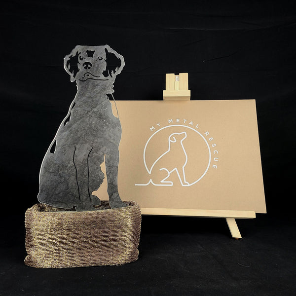 Brittany Spaniel Corten steel dog silhouette – My Metal Rescue