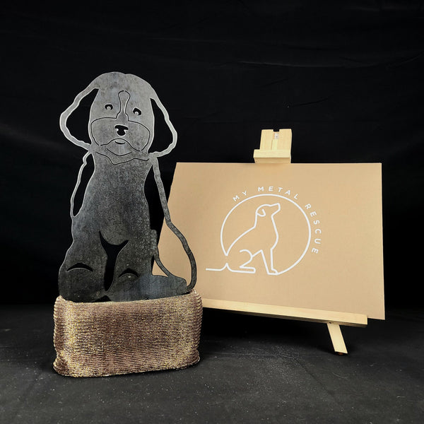 Cockapoo Corten steel dog silhouette – My Metal Rescue