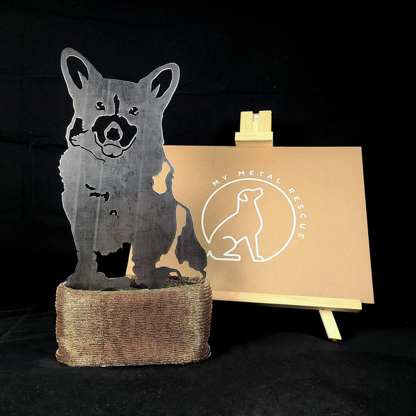 Corgi Corten steel dog silhouette – My Metal Rescue