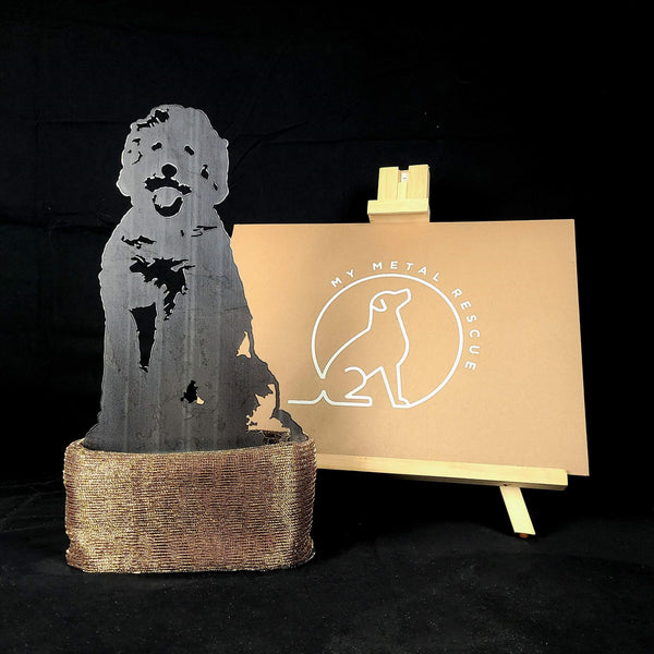 Doodle Corten steel dog silhouette – My Metal Rescue