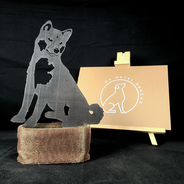 Shiba Inu Corten steel dog silhouette – My Metal Rescue