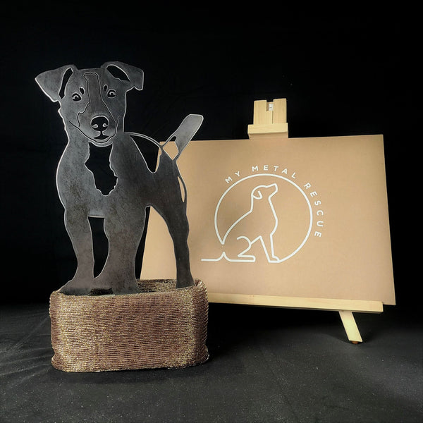 Jack Russell Terrier Corten steel dog silhouette – My Metal Rescue