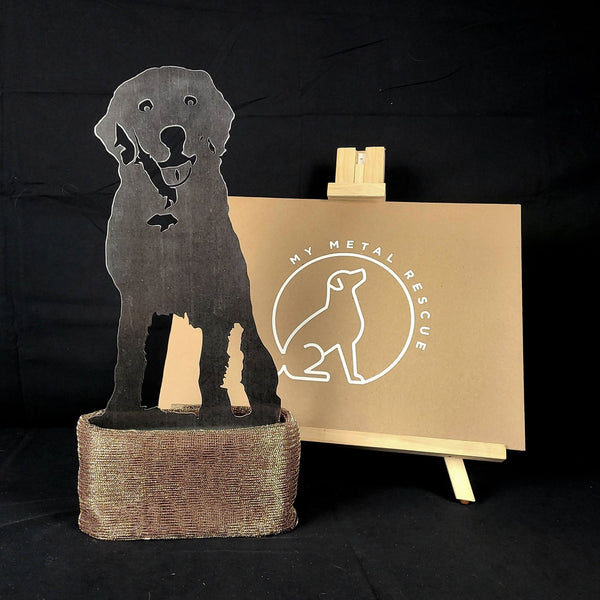 Labrador Retriever Metal Art Handcrafted Dog Décor Corten steel dog silhouette – My Metal Rescue