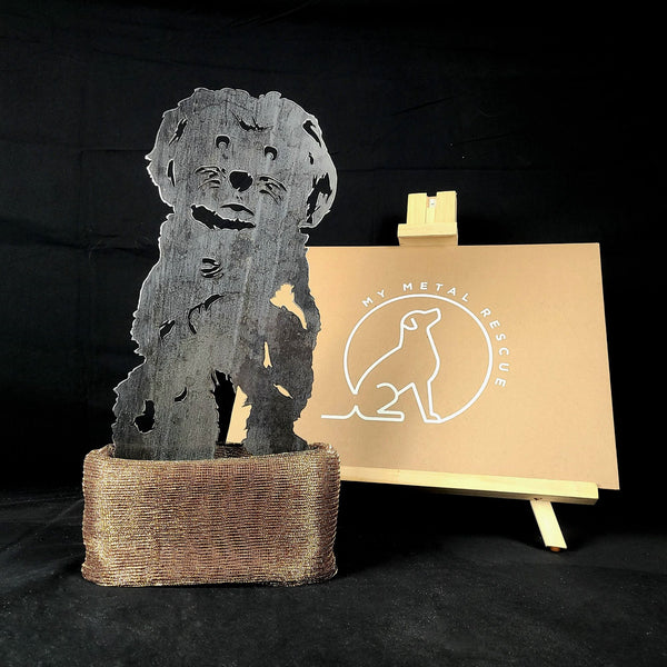 Havanese Corten steel dog silhouette – My Metal Rescue