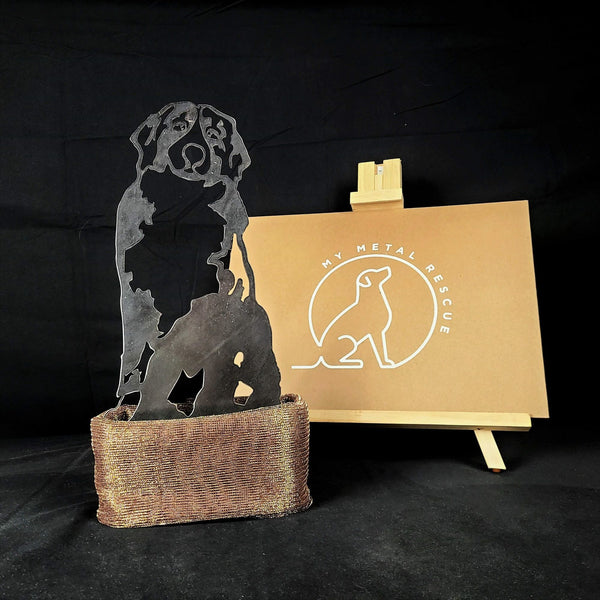 Swiss Mountain Dog Corten steel dog silhouette – My Metal Rescue
