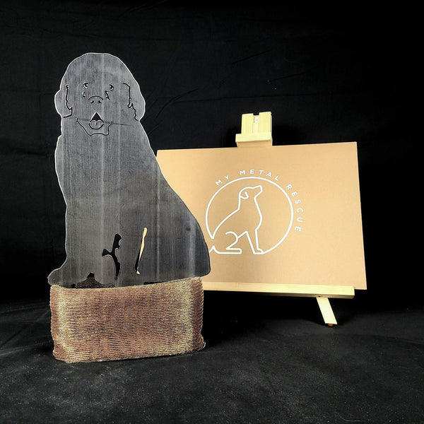 Newfoundland Corten steel dog silhouette – My Metal Rescue