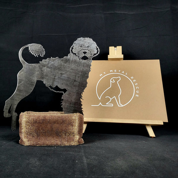 Portuguese Water Dog Corten steel dog silhouette – My Metal Rescue