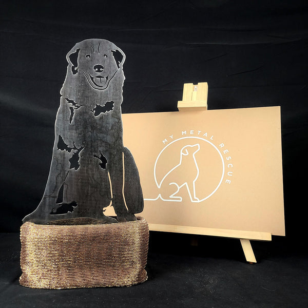 Great Pyrenees Corten steel dog silhouette – My Metal Rescue