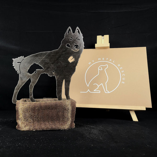 Schipperke Corten steel dog silhouette – My Metal Rescue