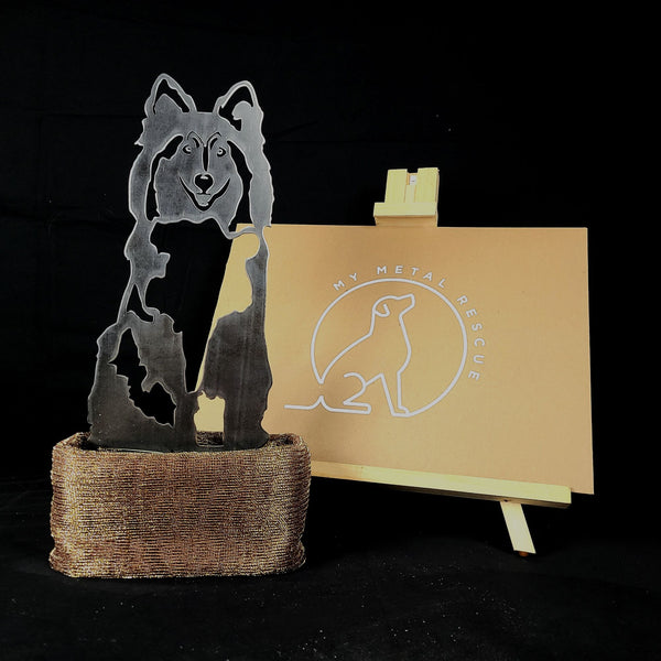 Shetland Sheepdog Corten steel dog silhouette – My Metal Rescue
