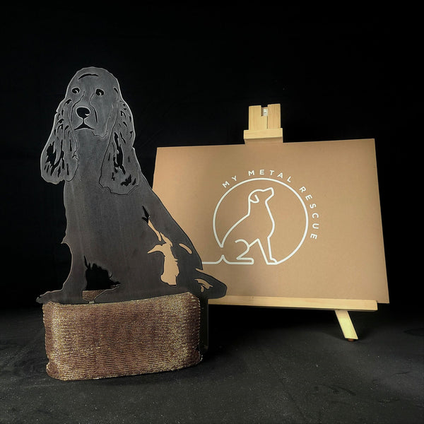 Cocker Spaniel Corten steel dog silhouette – My Metal Rescue