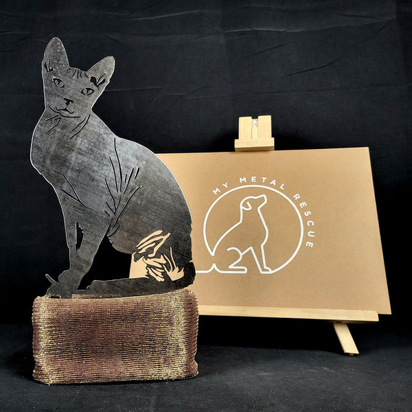 Sphynx Corten steel dog silhouette – My Metal Rescue