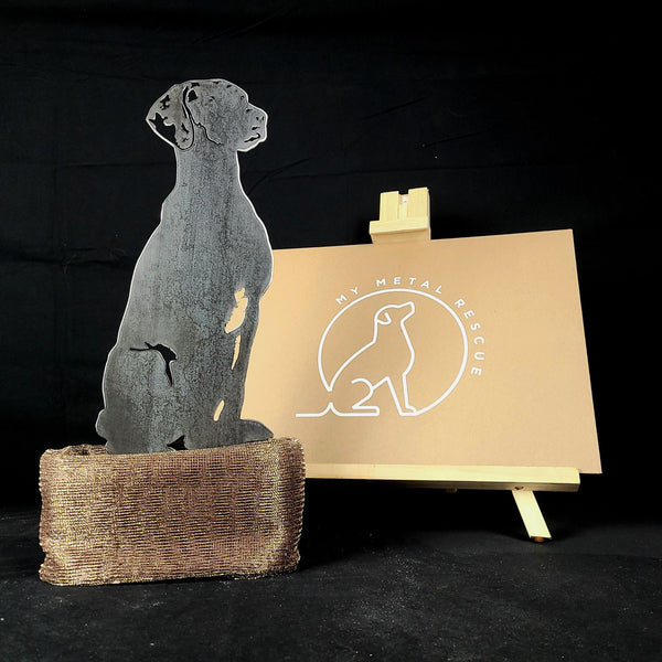 Vizsla Corten steel dog silhouette – My Metal Rescue