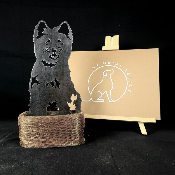 West Highland White Terrier Corten steel dog silhouette – My Metal Rescue
