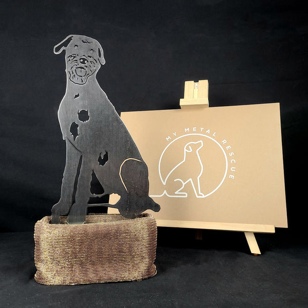 Irish Wolfhound Corten steel dog silhouette – My Metal Rescue
