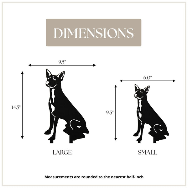 Rat Terrier Corten steel dog silhouette, matte black finish – My Metal Rescue