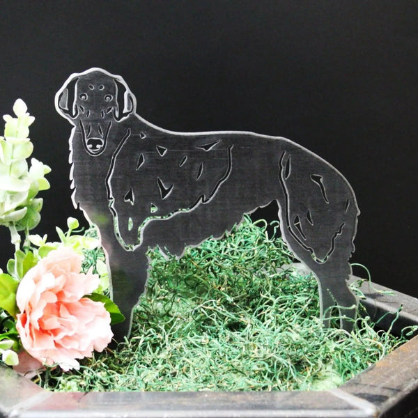 Silken Windhound Corten steel dog silhouette, raw polished steel finish – My Metal Rescue