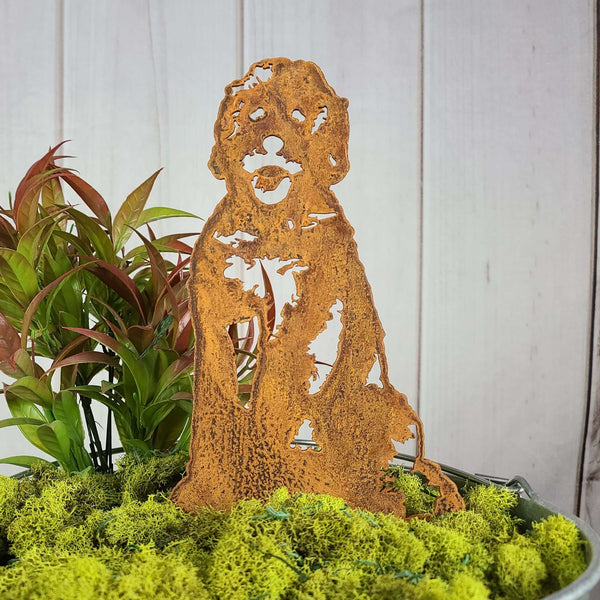 Doodle Corten steel dog silhouette, rusted patina finish – My Metal Rescue