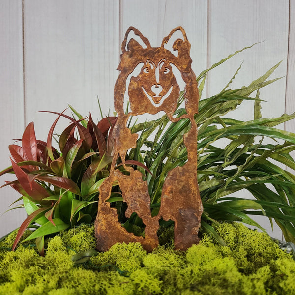 Shetland Sheepdog Corten steel dog silhouette, rusted patina finish – My Metal Rescue