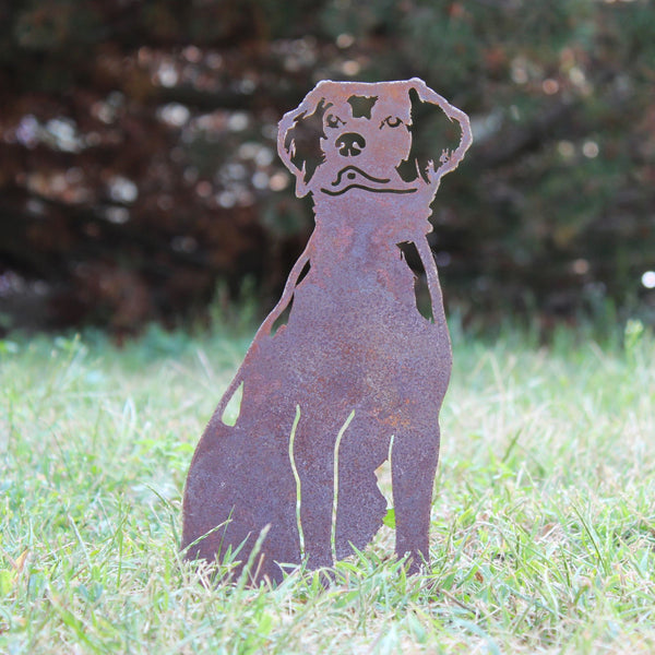 Brittany Spaniel Corten steel dog silhouette, rusted patina finish – My Metal Rescue