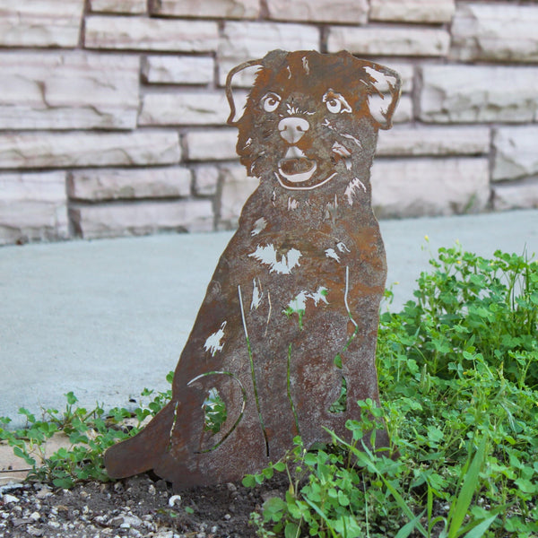 Border Terrier Corten steel dog silhouette, rusted patina finish – My Metal Rescue