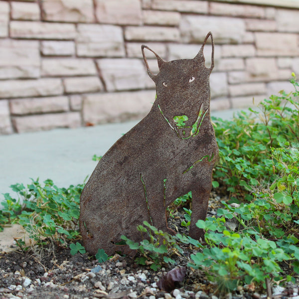 Bull Terrier Corten steel dog silhouette, rusted patina finish – My Metal Rescue
