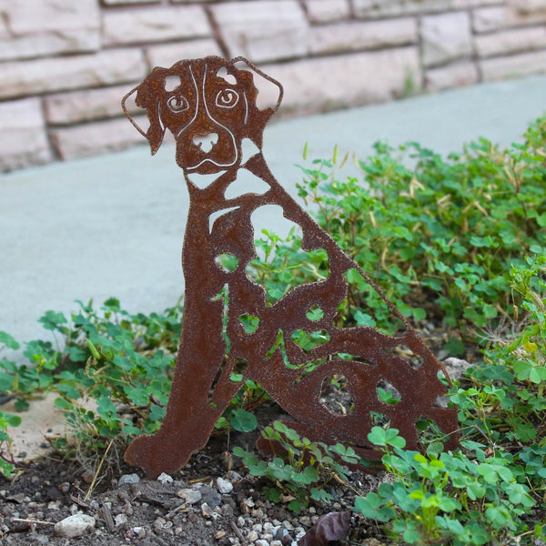 Catahoula Leopard Dog Corten steel dog silhouette, rusted patina finish – My Metal Rescue