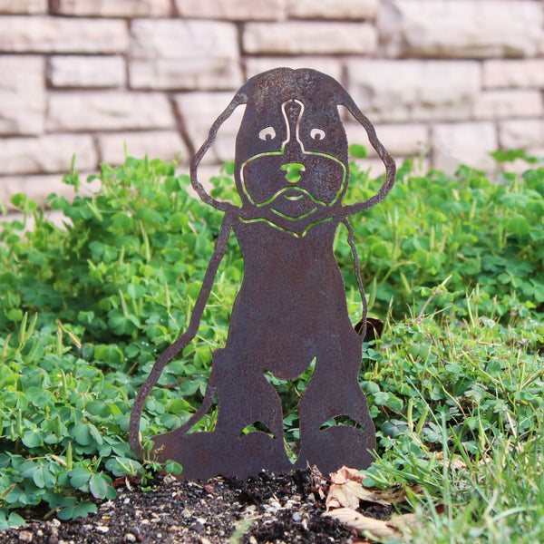 Cockapoo Corten steel dog silhouette, rusted patina finish – My Metal Rescue