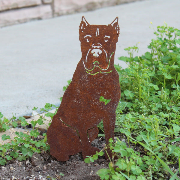Cane Corso Corten steel dog silhouette, rusted patina finish – My Metal Rescue