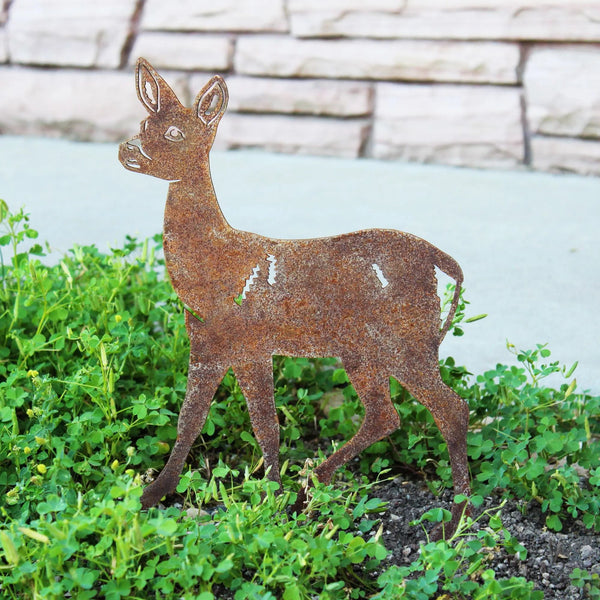Deer Doe Corten steel dog silhouette, rusted patina finish – My Metal Rescue