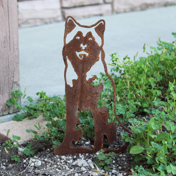 Siberian Husky Corten steel dog silhouette, rusted patina finish – My Metal Rescue