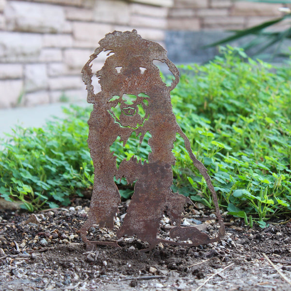 Old English Sheepdog Corten steel dog silhouette, rusted patina finish – My Metal Rescue